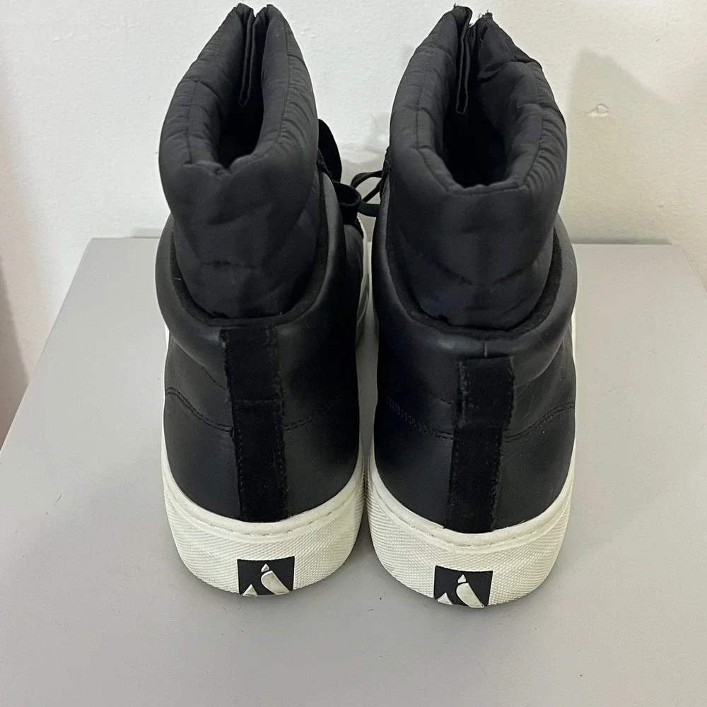 Skechers Street Rise Fit Alba Black Leather high top trainers‎ Women's Size 10